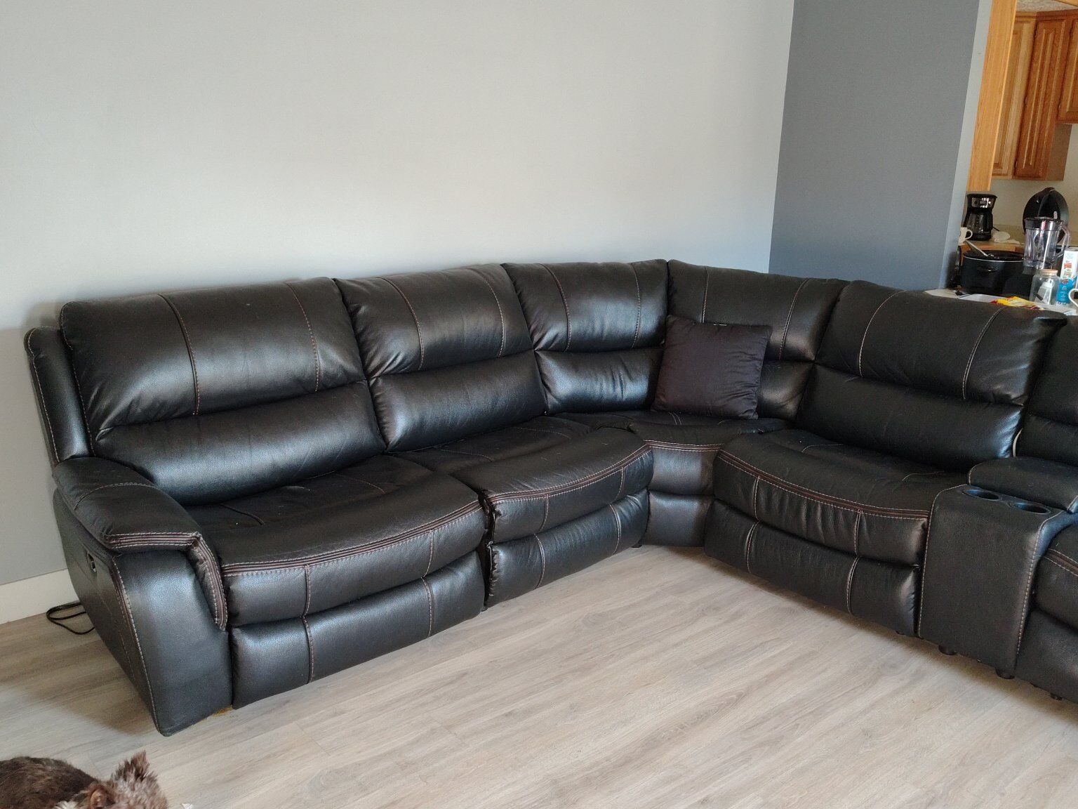 leather sectional