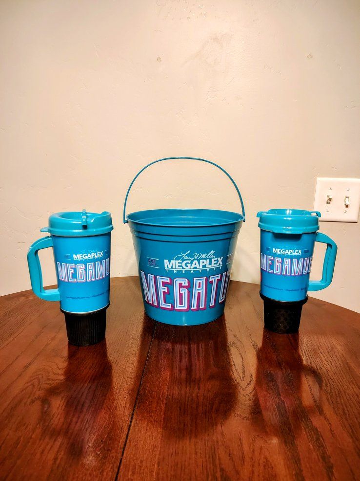 Megaplex Mugs and Popcorn Bucket - CASH