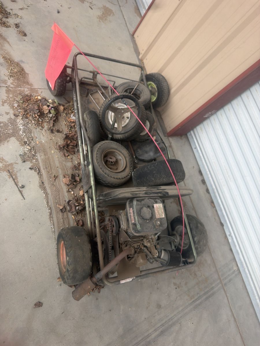 Go-kart and craftsman racing lawnmower