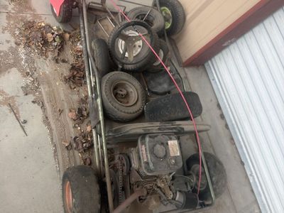 Go-kart and craftsman racing lawnmower