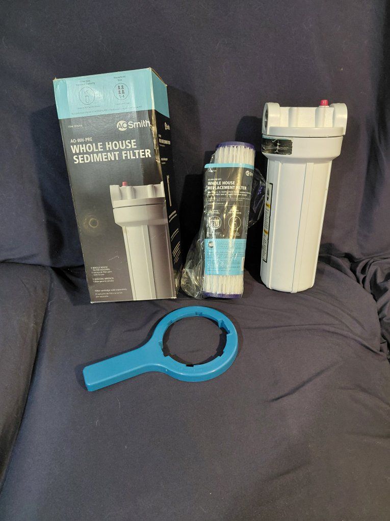 AO Smith Whole House Sediment Filter System AQ-WH-PRE with Replacement Filter and Wrench