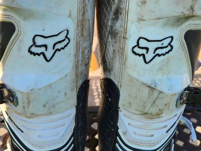 Fox Comp Adult Motocross Boots - Size M10/EU44 - White/Black
