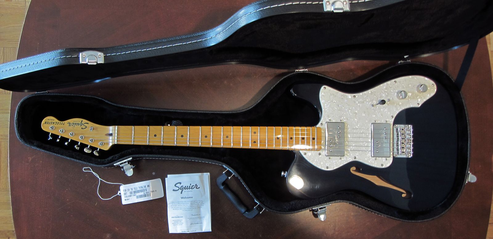 Fender Squier Classic Vibe '70s Telecaster Thinline Electric Guitar in Sapphire Blue