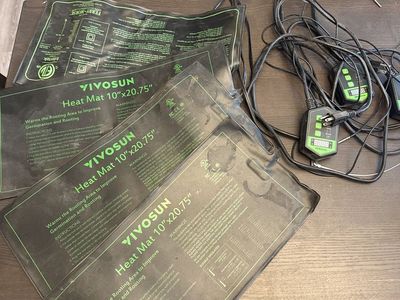 VIVOSUN 10"x20.75" Heat Mat with Digital Temperature Controller for Seed Germination & Rooting (4 Pack)