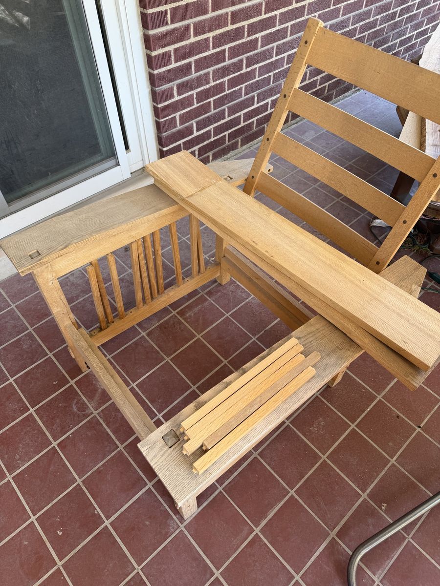 Unfinished Wood Chair-Oak Mission-Craftsman Style