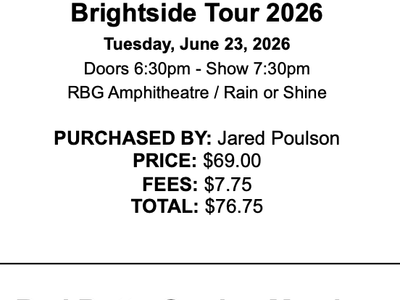 Ziggy Marley at Red Butte 2 GA tickets