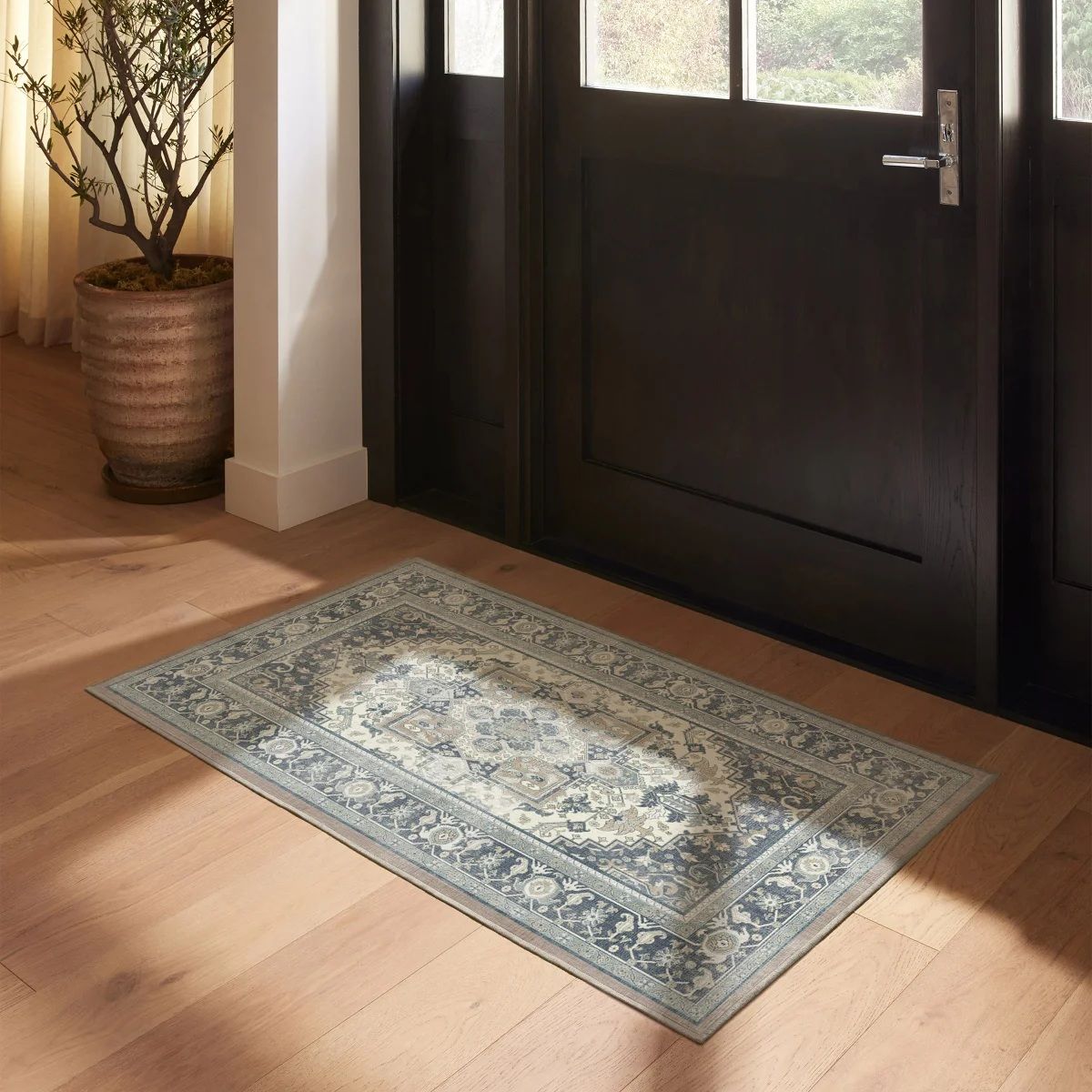 Ruggable Flatwoven Washable Helena Navy Rug, 3' x 5' #99583