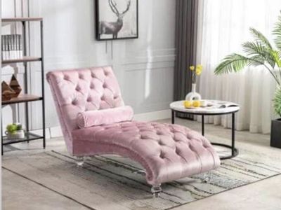COOMORE Leisure Concubine Sofa with Acrylic Feet