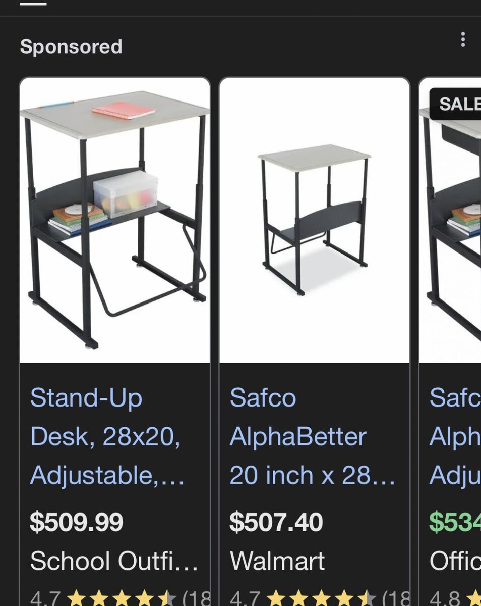 Alphabetter sit/stand anjustable desk
