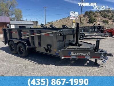 7x14 Diamond C LPT 208 Dump Trailer - 32" Sides - 18K GVWR - Hydraulic Jack(s)