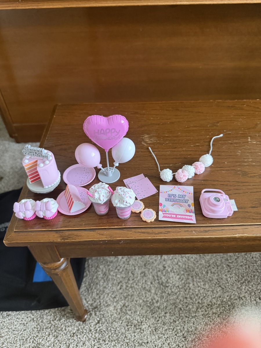 American girl doll birthday party set