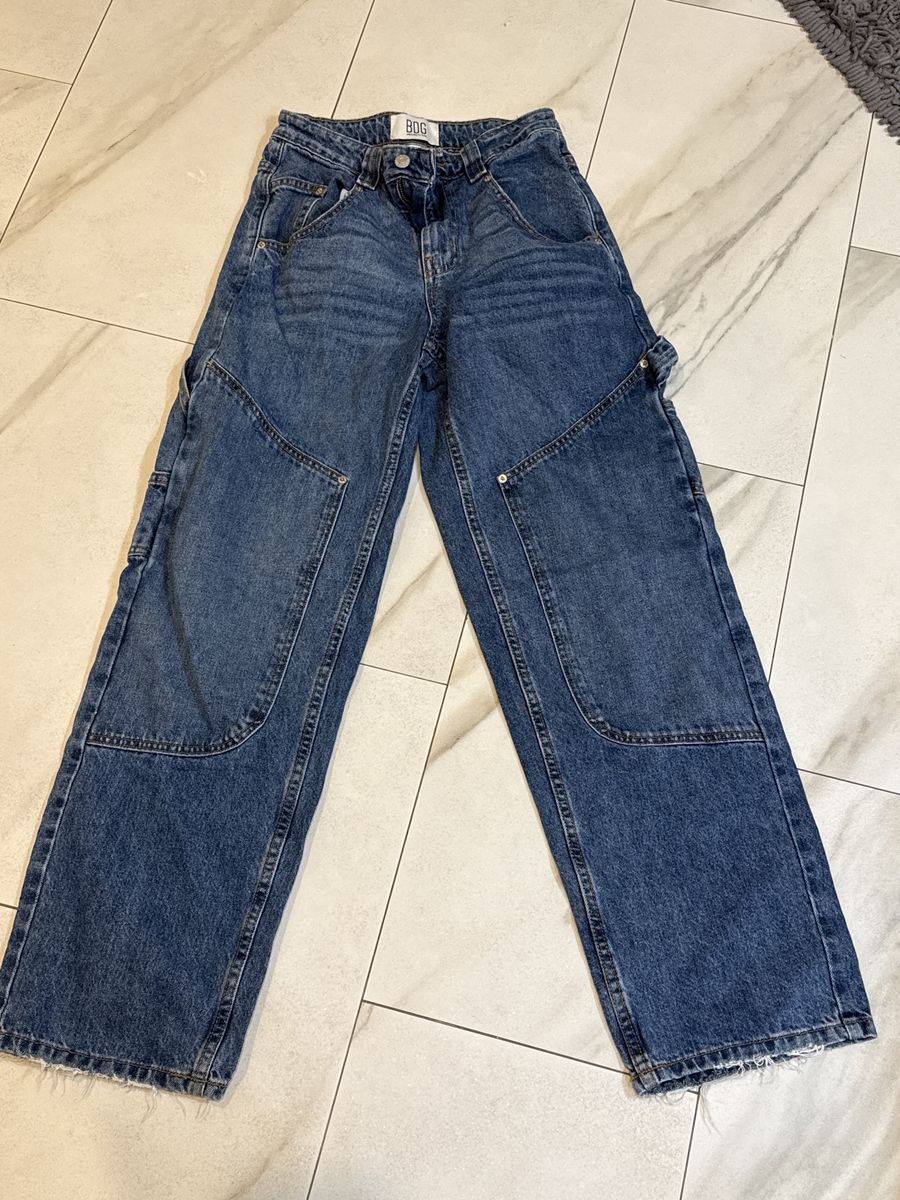 BDG Urban Outfitters Women's Blue Denim Patchwork Carpenter Jeans Size 25