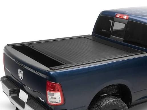 Retractable Roll Cover w/Yakima Round Bar (2) Rack for 2014 Ram 6'4" Bed