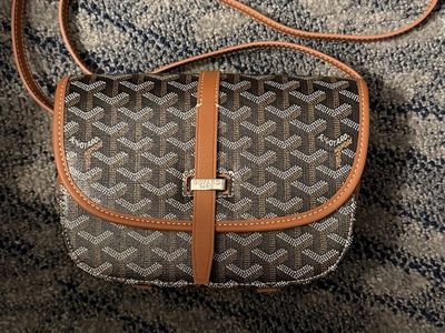 Goyard Honore Crossbody Bag - Brown Monogram Canvas & Leather Trim, Adjustable Strap