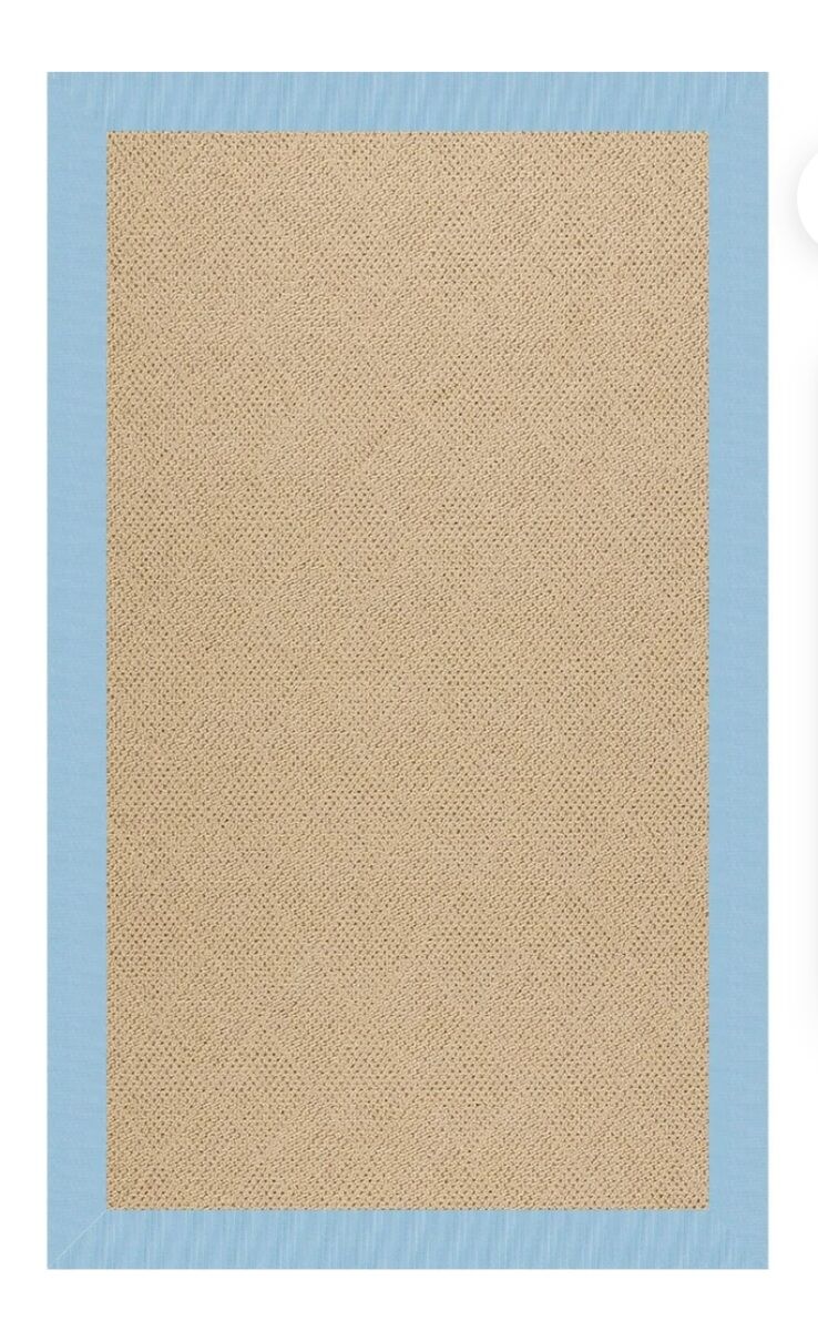 Capel rug Creative Concepts-Cane Wicker Canvas Air Blue - Rectangle - 8' x 10'