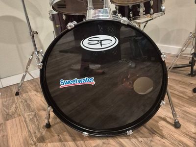 Sound Percussion 5-Piece Drum Set with Hardware & Cymbals - Burgundy