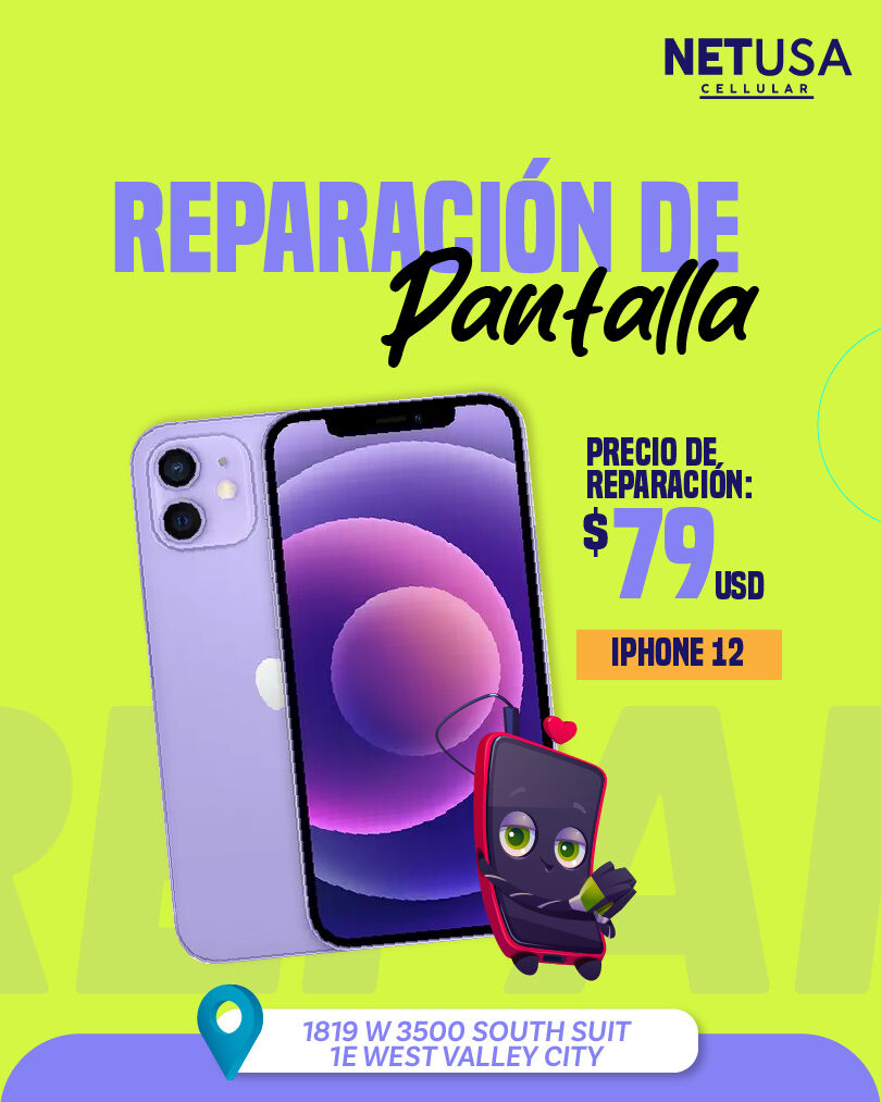 ¡Trae tu equipo y lo reparamos! Pantalla iphone 12