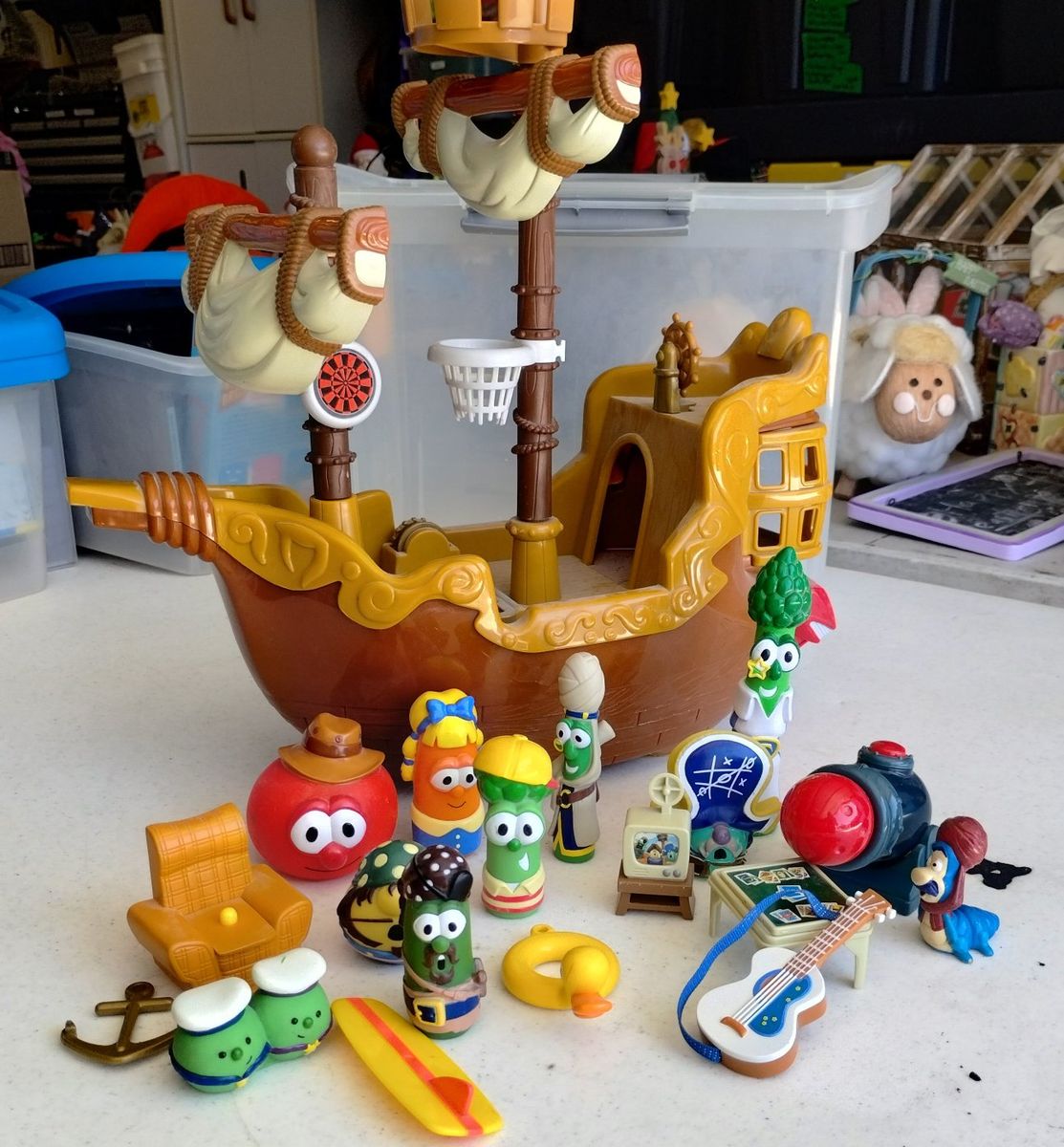 VeggieTales Pirate Ship Playset with Figures & Accessories: