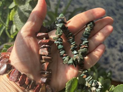 Chunky Siberian Jasper stone Necklace