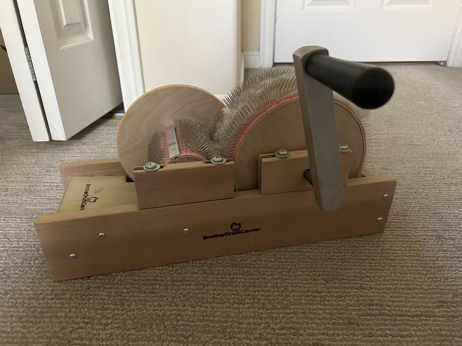 Brother Drum Carder Fiber Wool Cotton Blending Prepping Tool, Used