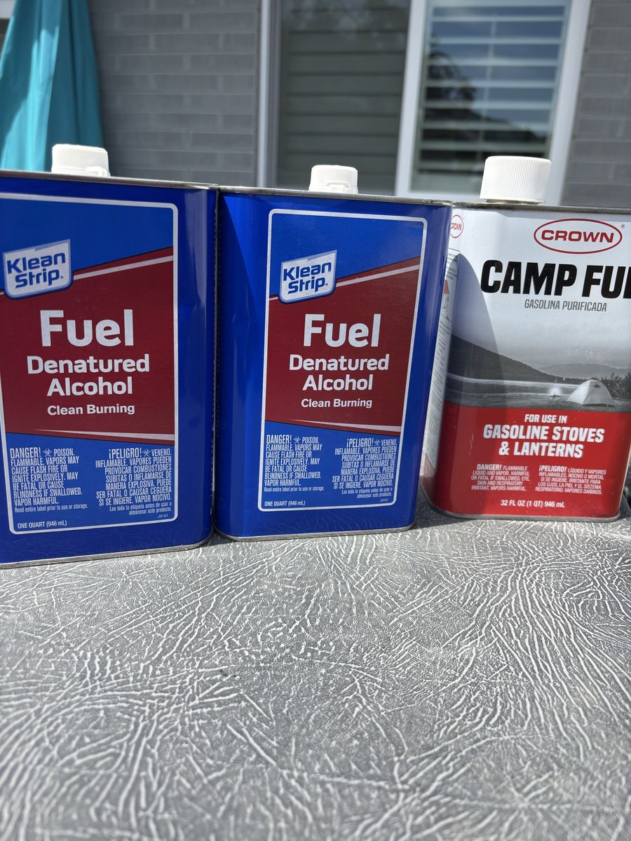 Denatured alcohol/camp fuel