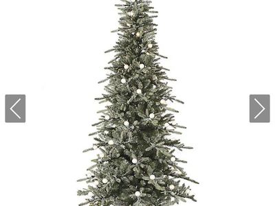 New 9' Flocked Christmas Tree Grandinroad