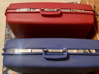Samsonite Concord Vtg Luggage W Wheels, Leather St