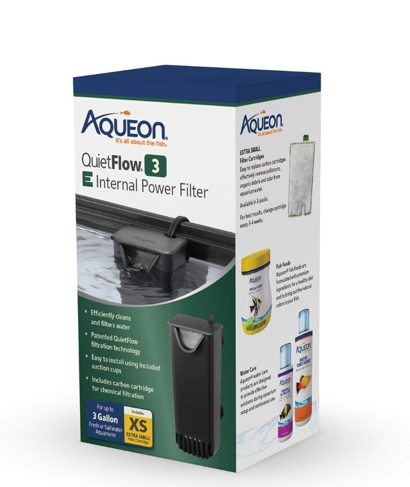 Aqueon QuietFlow E Internal Filter X-Small, 3gal