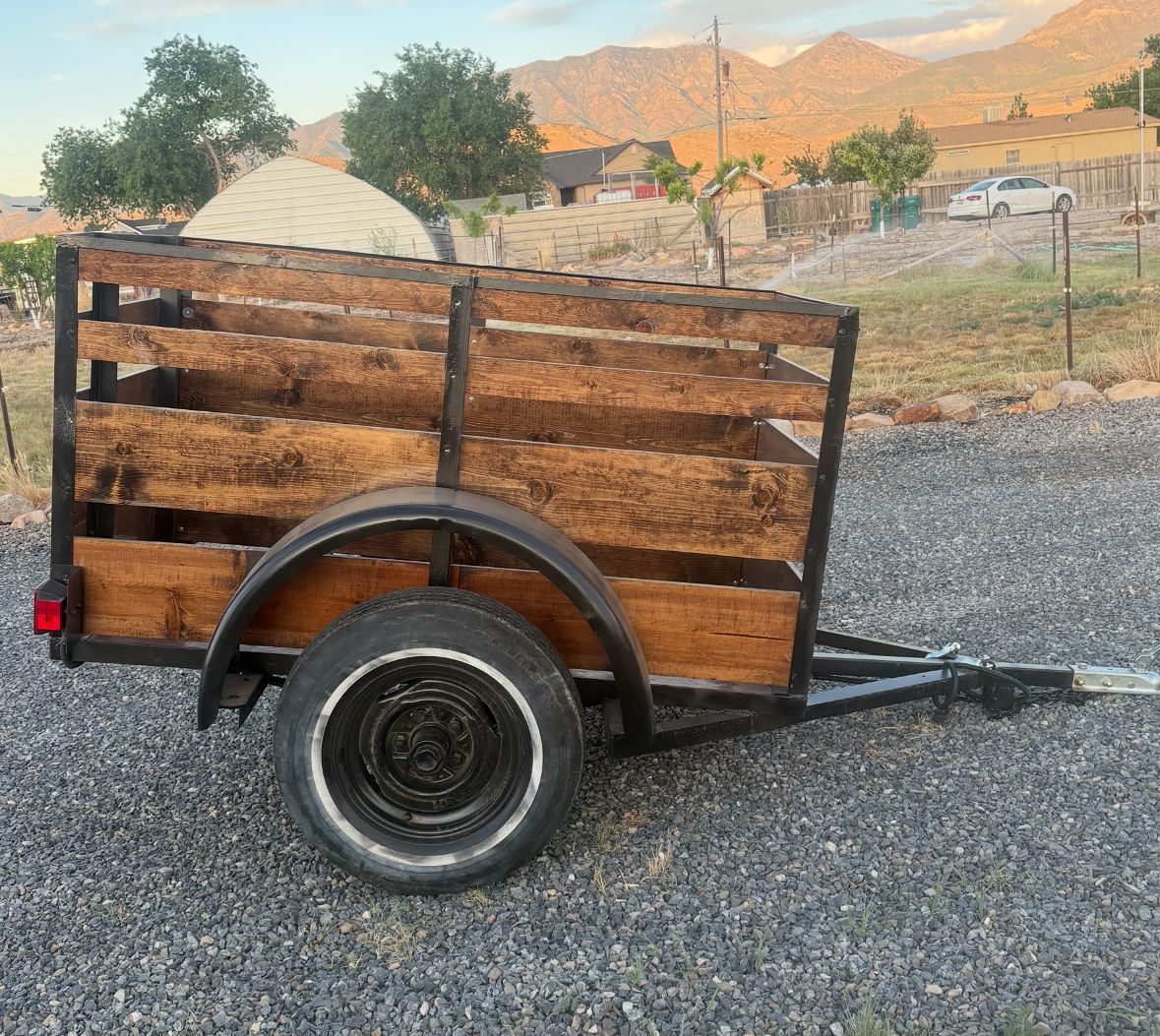 Custom Built Utility Trailer - Wood & Metal Frame - Great for Hauling