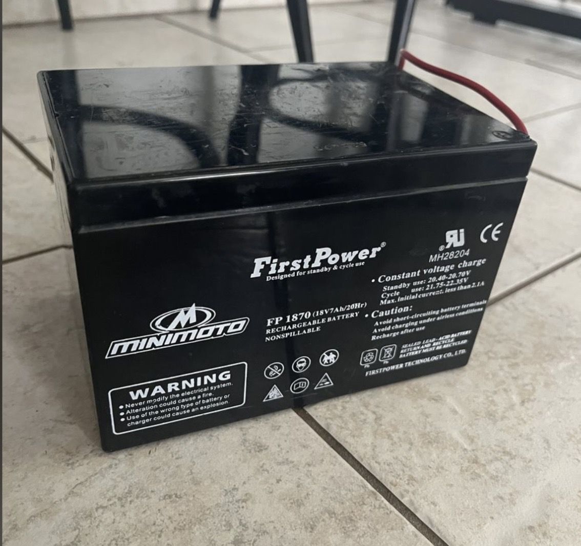 First Power MiniMoto 12v Scooter Battery