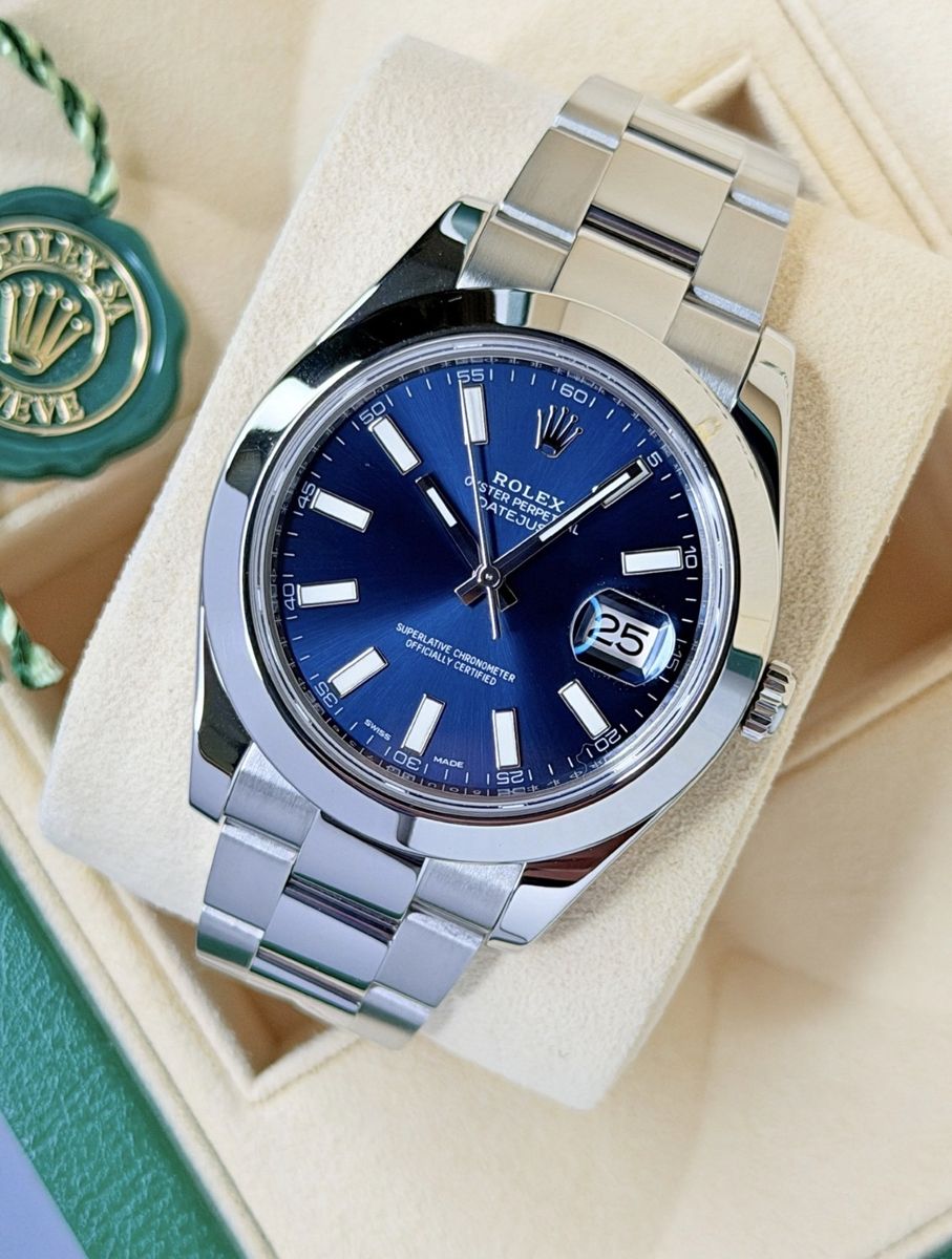 Date Just 41 MM Blue Dial
