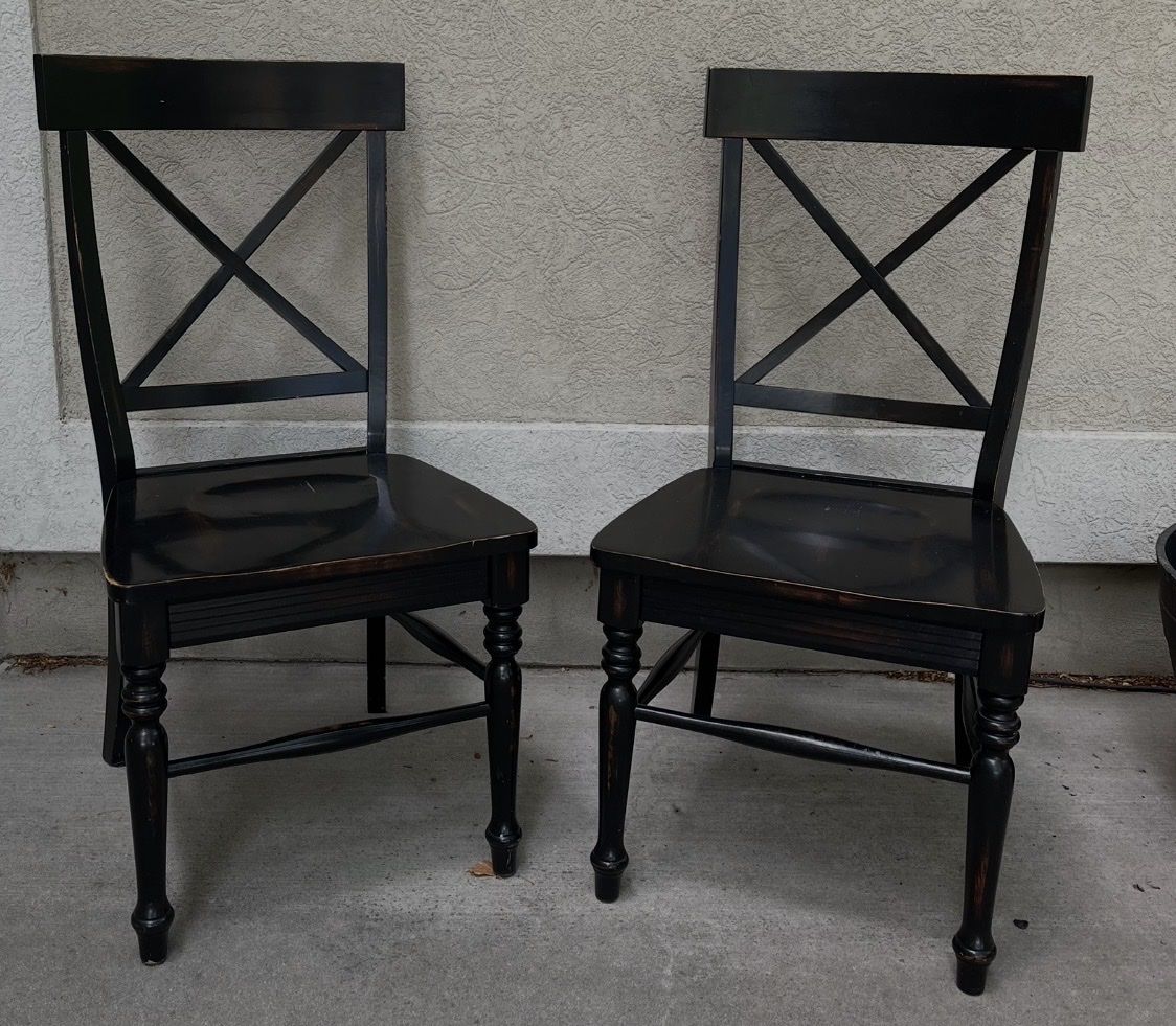 Set of Solid Wood Chairs
