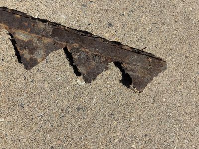 Antique Vintage Rusty Sickle Bar Mower Blade Attachment Farm Implement