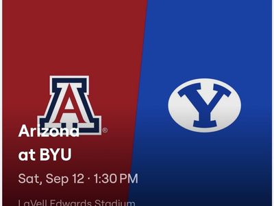 Arizona vs BYU 9/12 with padded seats