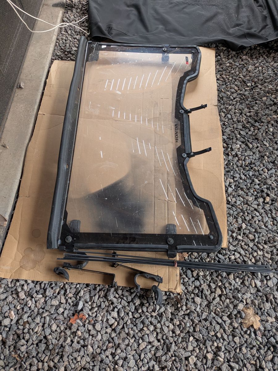 Pioneer 700-4 Canvas top and Honda OEM Windshield