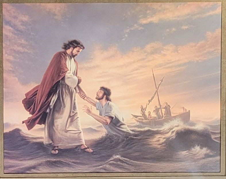 “Lord, Save Me” Print (with Frame & Glass) by Simon Dewey