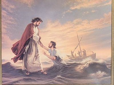“Lord, Save Me” Print (with Frame & Glass) by Simon Dewey