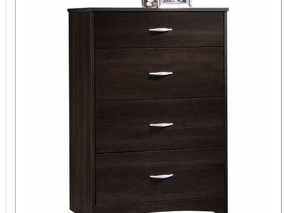 Sauder Beginnings 4-Drawer Chest in Cinnamon Cherry Finish - New, Unopened Box