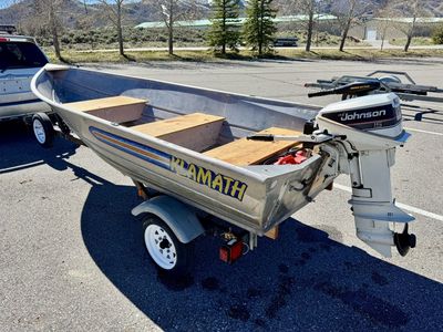 Klamath Welded Aluminum Boat w/Johnson 15HP