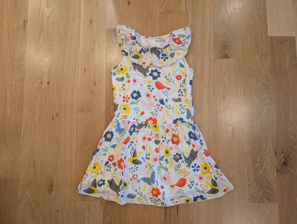 Mini Boden Girls' 100% Cotton Floral & Animal Dress Size 11 - 12