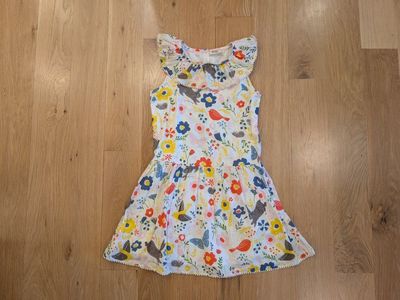 Mini Boden Girls' 100% Cotton Floral & Animal Dress Size 11 - 12