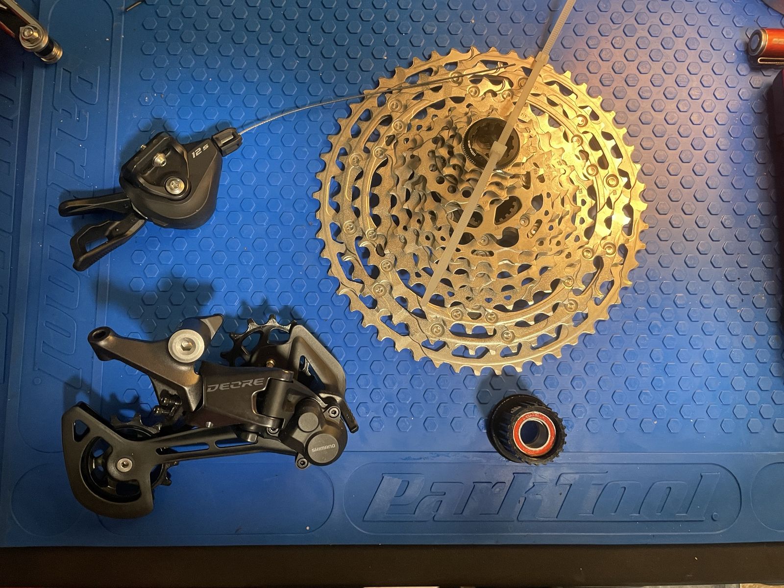Shimano Deore M6100 12-Speed Drivetrain Groupset - Cassette, Shifter, Derailleur, and freehub body