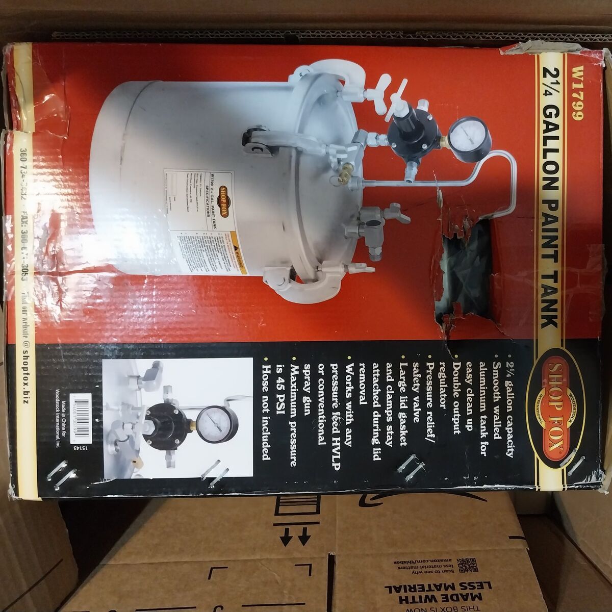 2.5 gallon paint tank, craft supplies