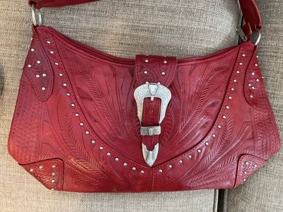 American Western leather purse