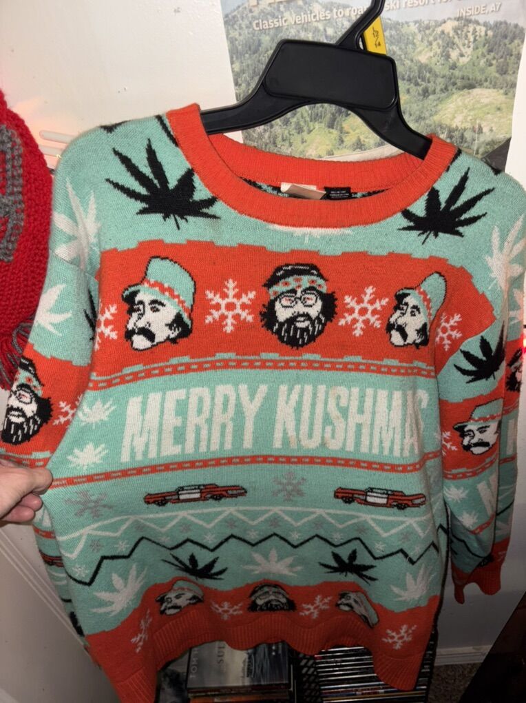 Vintage Cheech And Chong Holiday Edition Sweater C