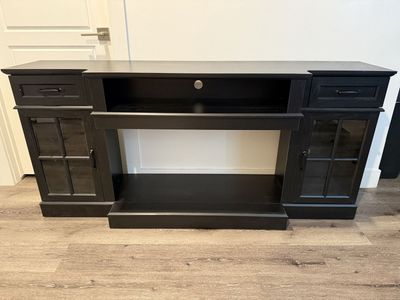 Brand New Modern Black TV Entertainment Stand