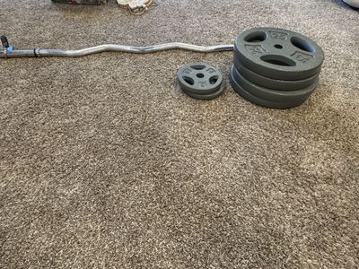 EZ Curl Bar with 25lb and 5 lb Weights