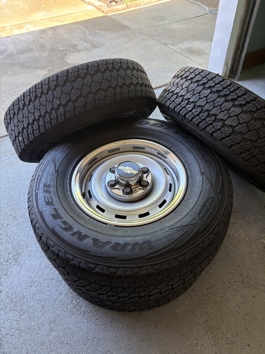 Goodyear Wrangler Tires with Chevrolet Rally Wheels - Set of 4, Used