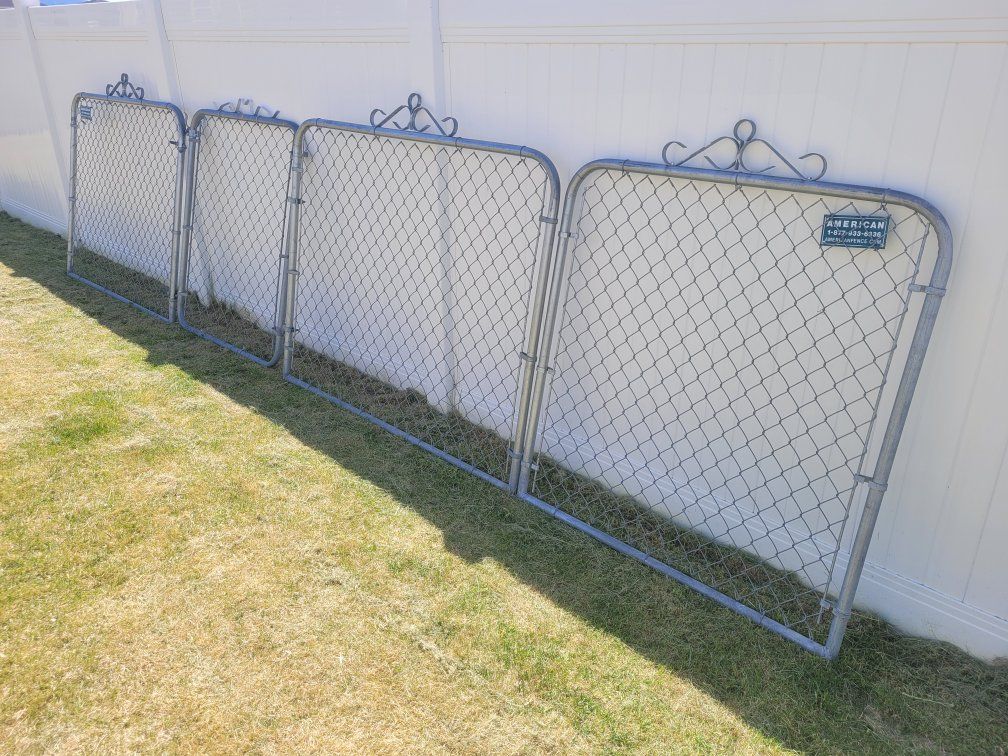 American Fence Company Galvanized Chain Link Fence Gates ($80 ea.)