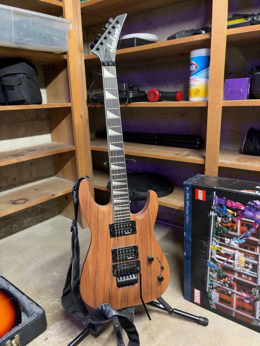 Jackson Dinky JS32 DKA Electric Guitar - Natural Oil Finish, Sharkfin Inlays